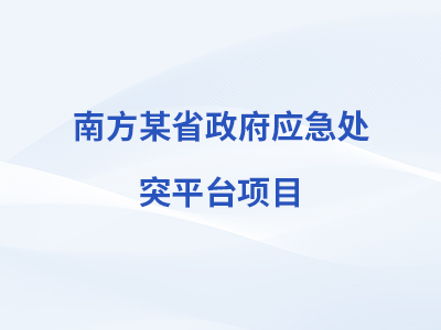 南方某省政府应急处突平台项目